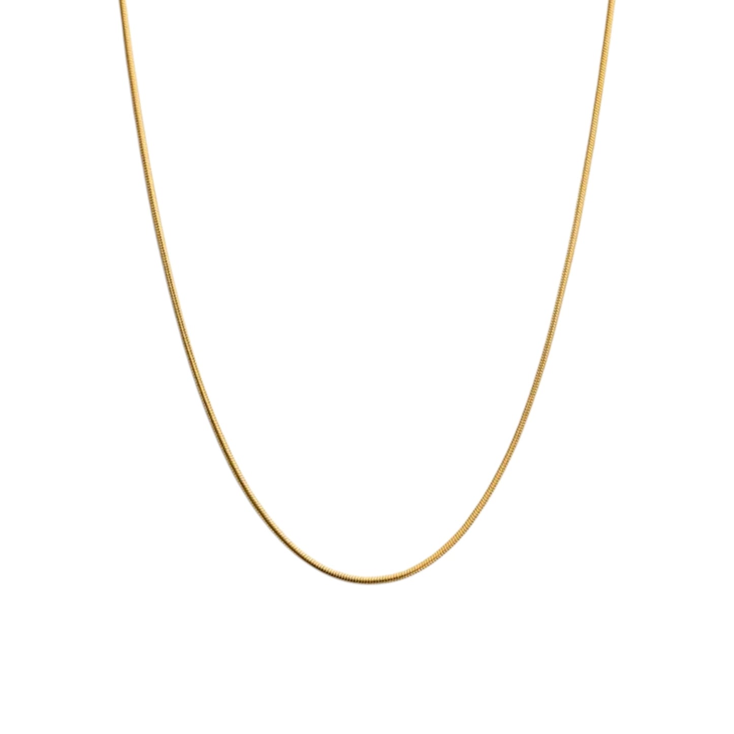 Vielring - Dünne zierliche Halskette - Feine Schlangenkette - Gold
