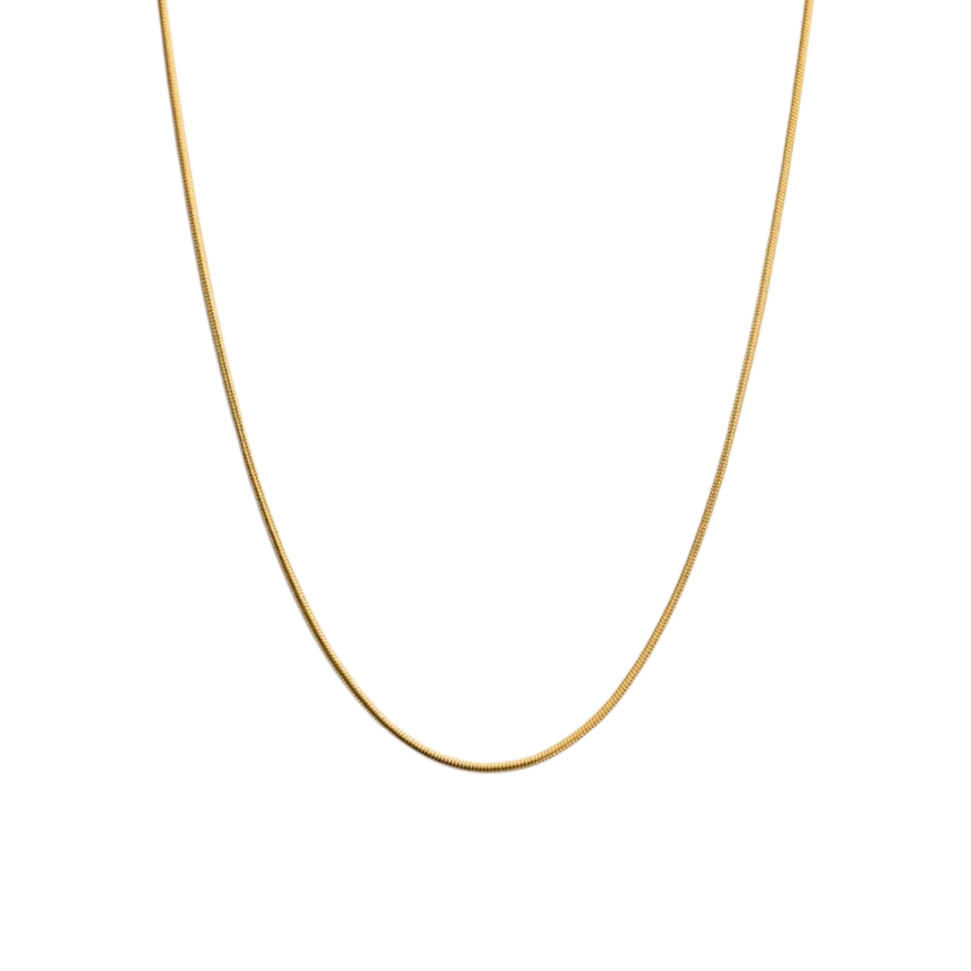 Vielring - Dünne zierliche Halskette - Feine Schlangenkette - Gold
