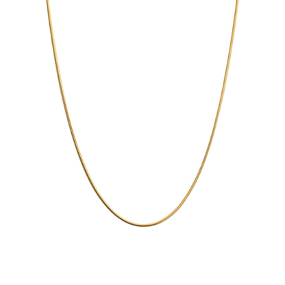 Vielring - Dünne zierliche Halskette - Feine Schlangenkette - Gold