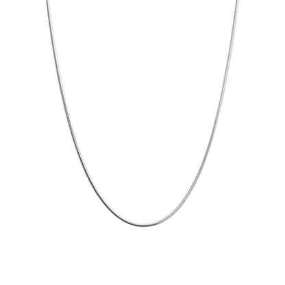 Vielring - Dünne zierliche Halskette - Feine Schlangenkette - Silber
