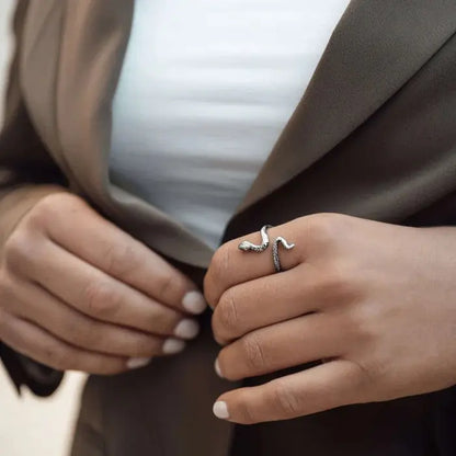 Vielring - Schlangenring • Verstellbarer Snake Ring - Silber / Kupfer