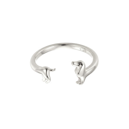Gold Abstract Ring • 925 Sterling Silver Open Ring
