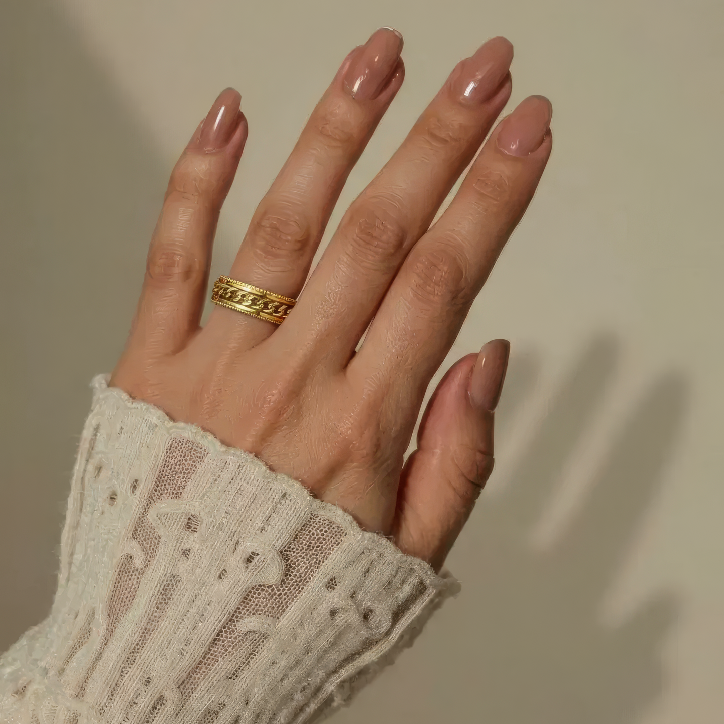 Ketten Anxiety- & Antistress-Ring - Edelstahl