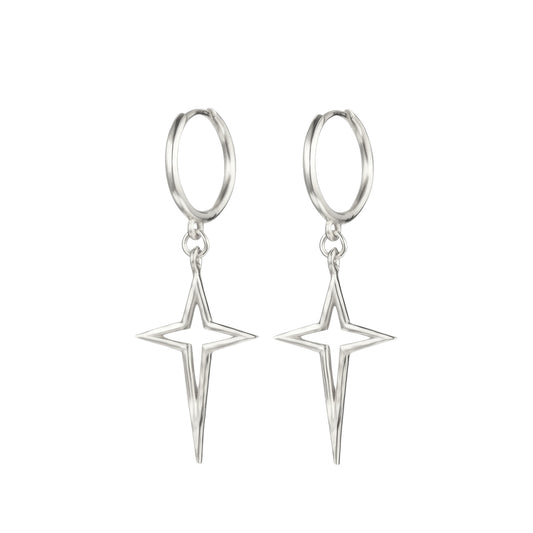 Stern Ohrringe - 925 Silber