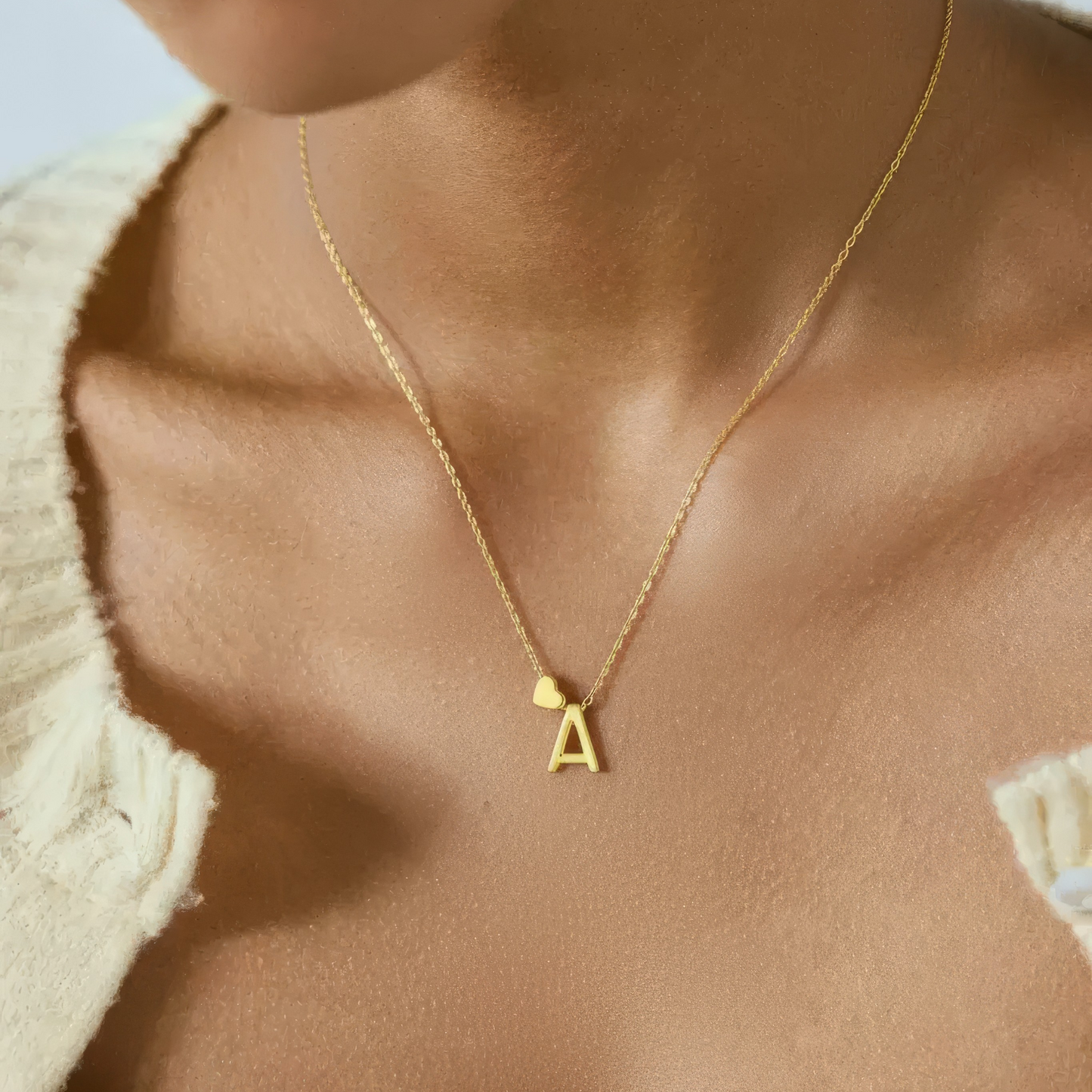 Square Zirconia Necklace - 925 Silver