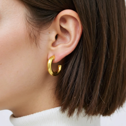 Dainty crystal hoop earrings • Zirconia crystals