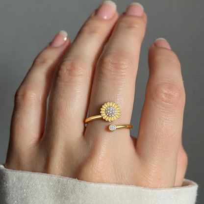 Blüten Perle Anxiety- & Antistress-Ring - 925 Silber