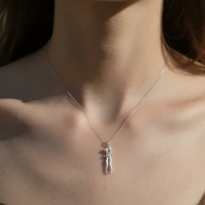 Umarmungs-Halskette - 925 Silber