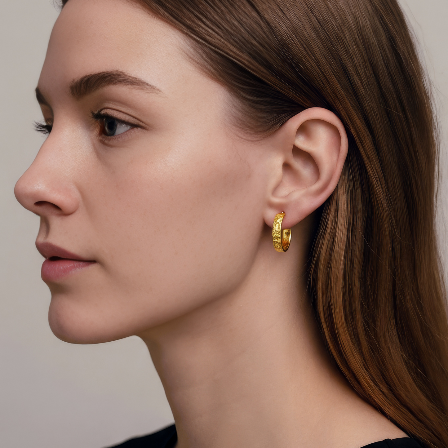 Abstrakte Creole Ohrstecker - 925 Silber