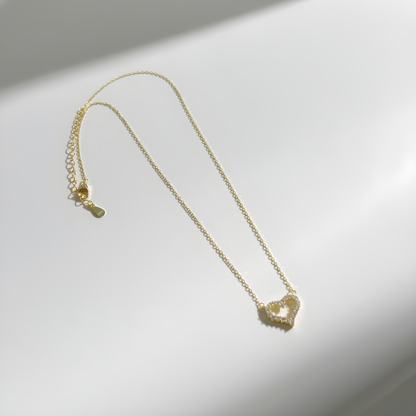 Square Zirconia Necklace - 925 Silver