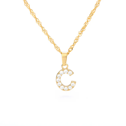 Vielring - Zirkonia Initial Halskette - Silber / A
