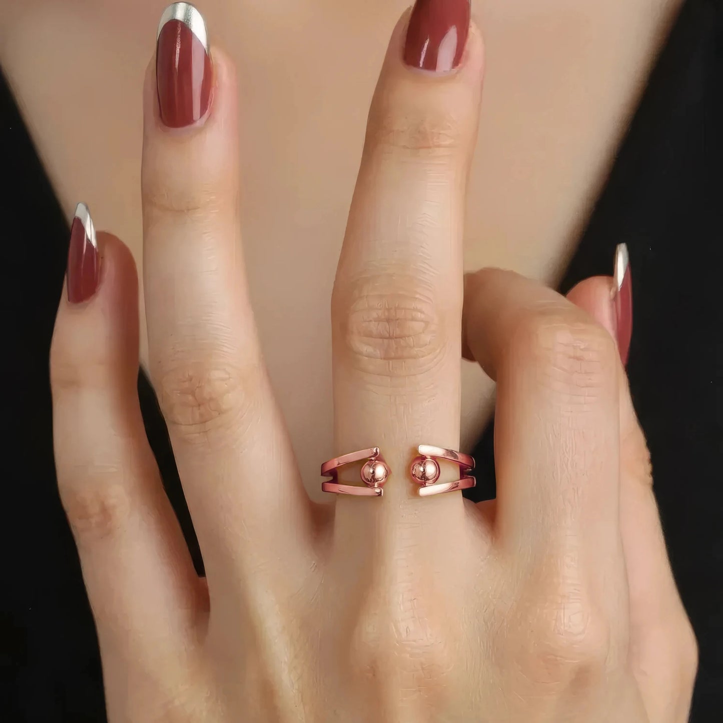 Kugel Spinner Anti-Stress-Ring – 925 Silber