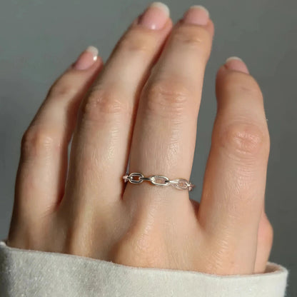 Ketten Ring - 925 Silber