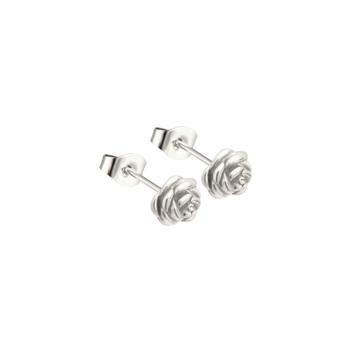Rose stud earrings - 925 Sterling Silver