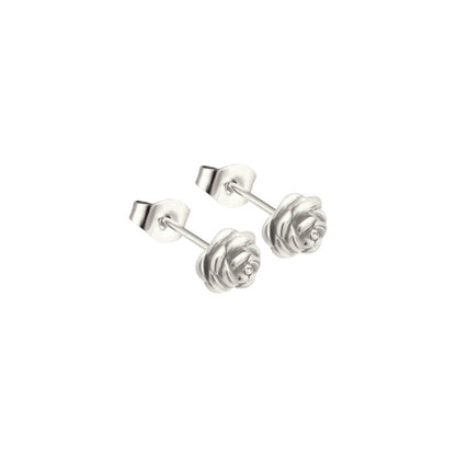 Rose stud earrings - 925 Sterling Silver