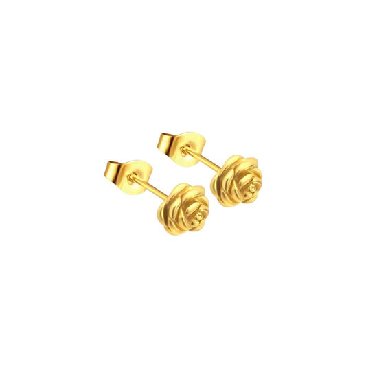 Vielring - Rosen Ohrstecker - 925 Sterling Silber - Gold