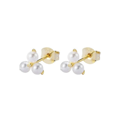 Vielring - Süßwasser Perlen Ohrstecker - 925 Silber - Gold / Einzeln