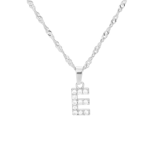 Vielring - Zirkonia Initial Halskette - Silber / A