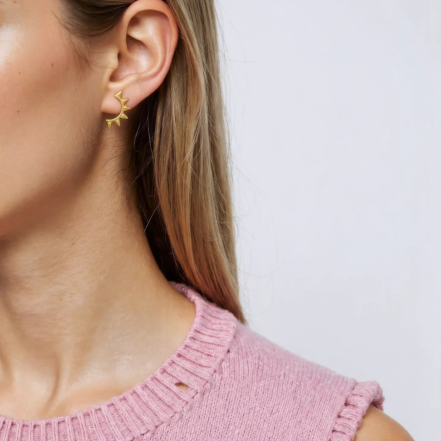 Sonnen Ohrstecker - 925 Silber