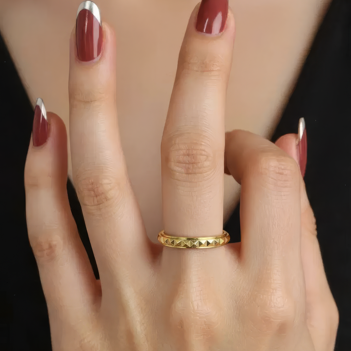 Pyradmiden Anxiety- & Antistress-Ring - Edelstahl