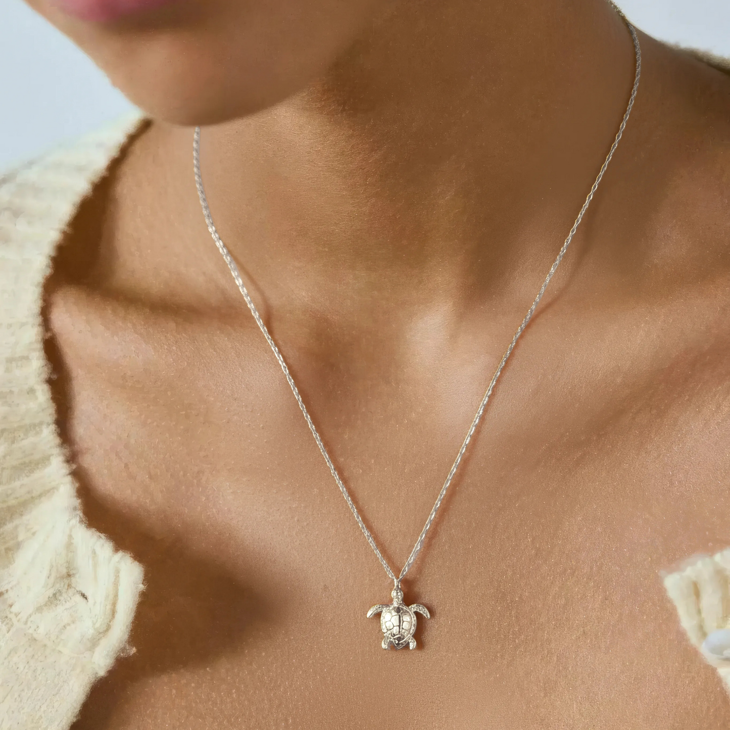 Schildkröten Halskette - 925 Silber