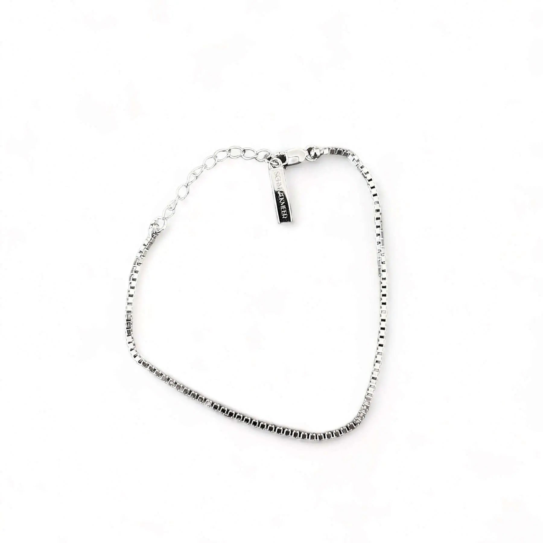 Vielring - Boxketten Armband verstellbar 1,5mm - 925 Silber - Silber / 16+3 cm