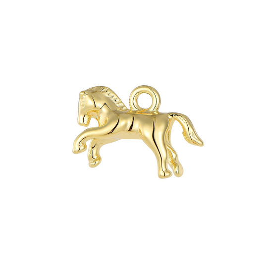 Vielring - Pferd Charm - 925 Silber - Gold