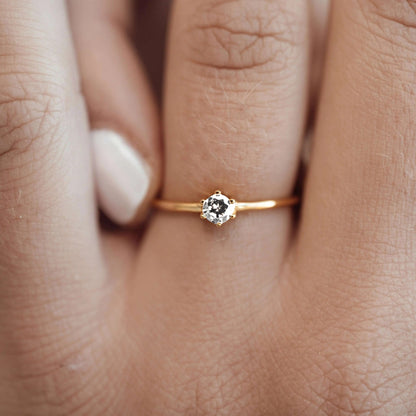 Weißer CZ Ring - 925 Silber
