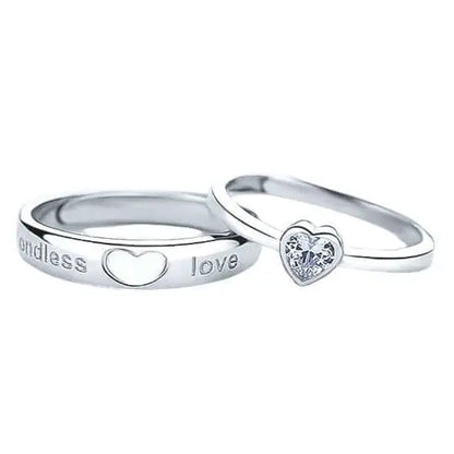 Vielring - Endless Love Paar Ringe Silber 925 • Paar Ringe - Silber / Kupfer