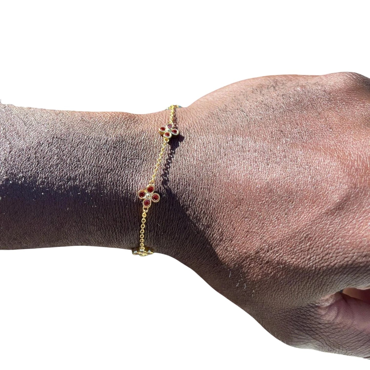 Kleeblatt Armband Gold - 925 Silber