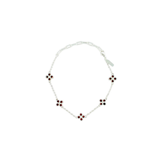 Kleeblatt Armband - 925 Silber