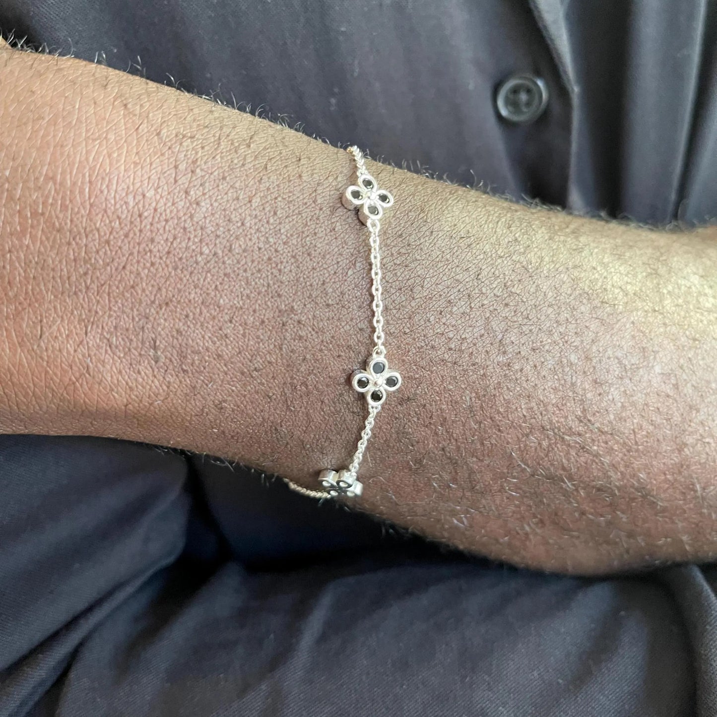 Kleeblatt Armband - 925 Silber