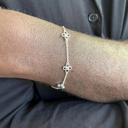 Kleeblatt Armband - 925 Silber