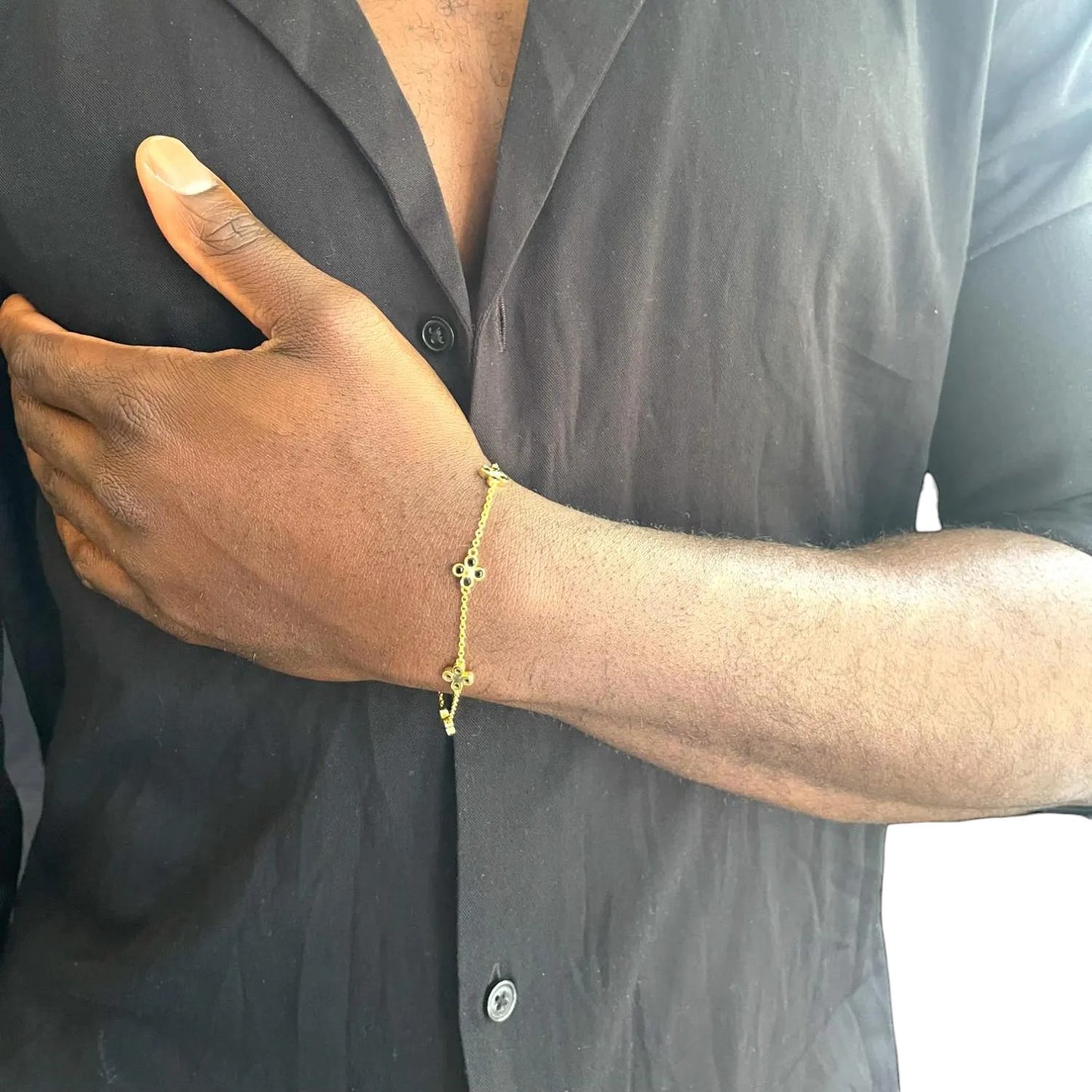 Kleeblatt Armband Gold - 925 Silber