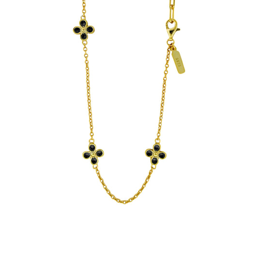 Kleeblatt Halskette Gold - 925 Silber