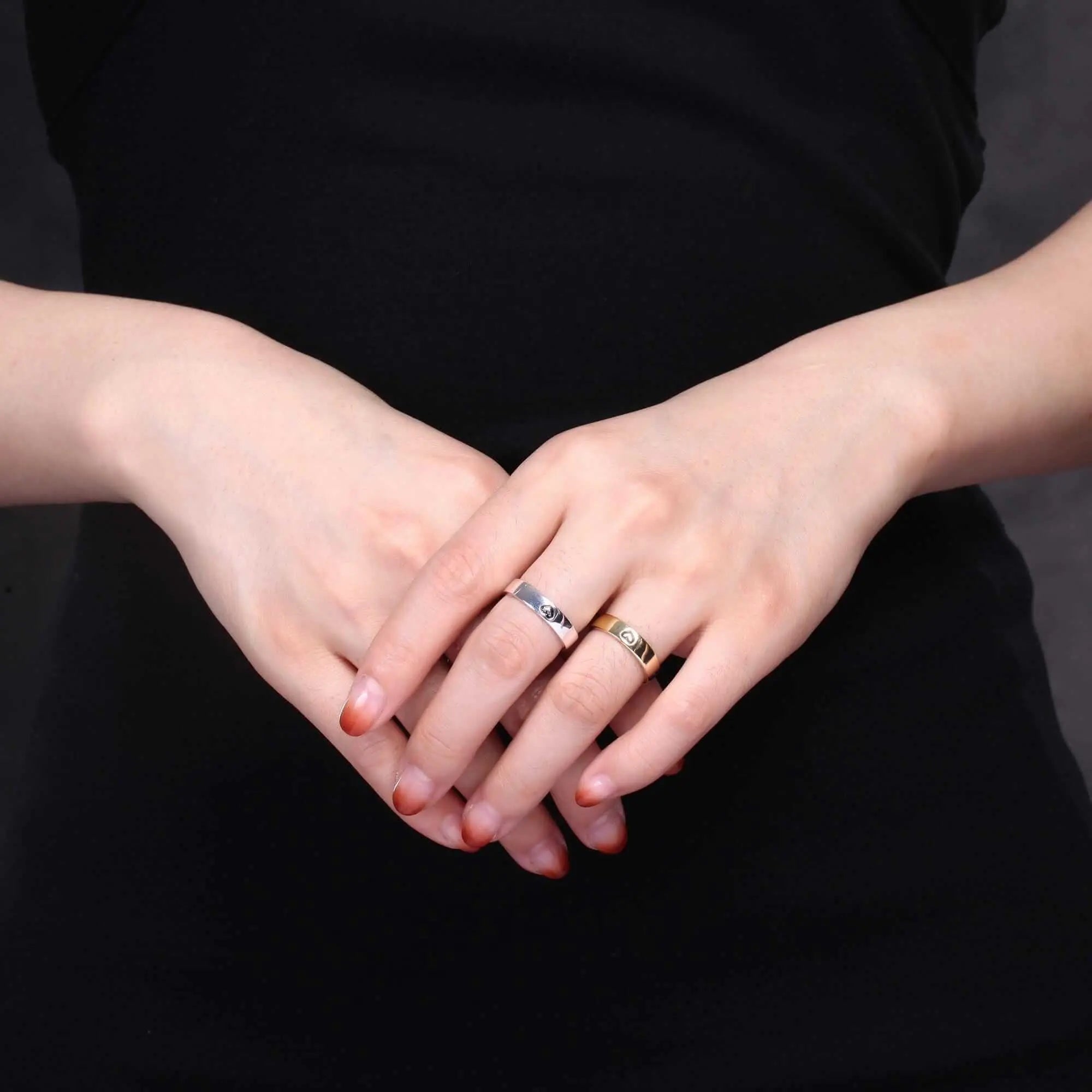 Silver 925 Love Ring 18K Gold Plated Vielring