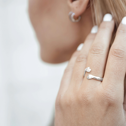 Open hug ring strength - 925 silver