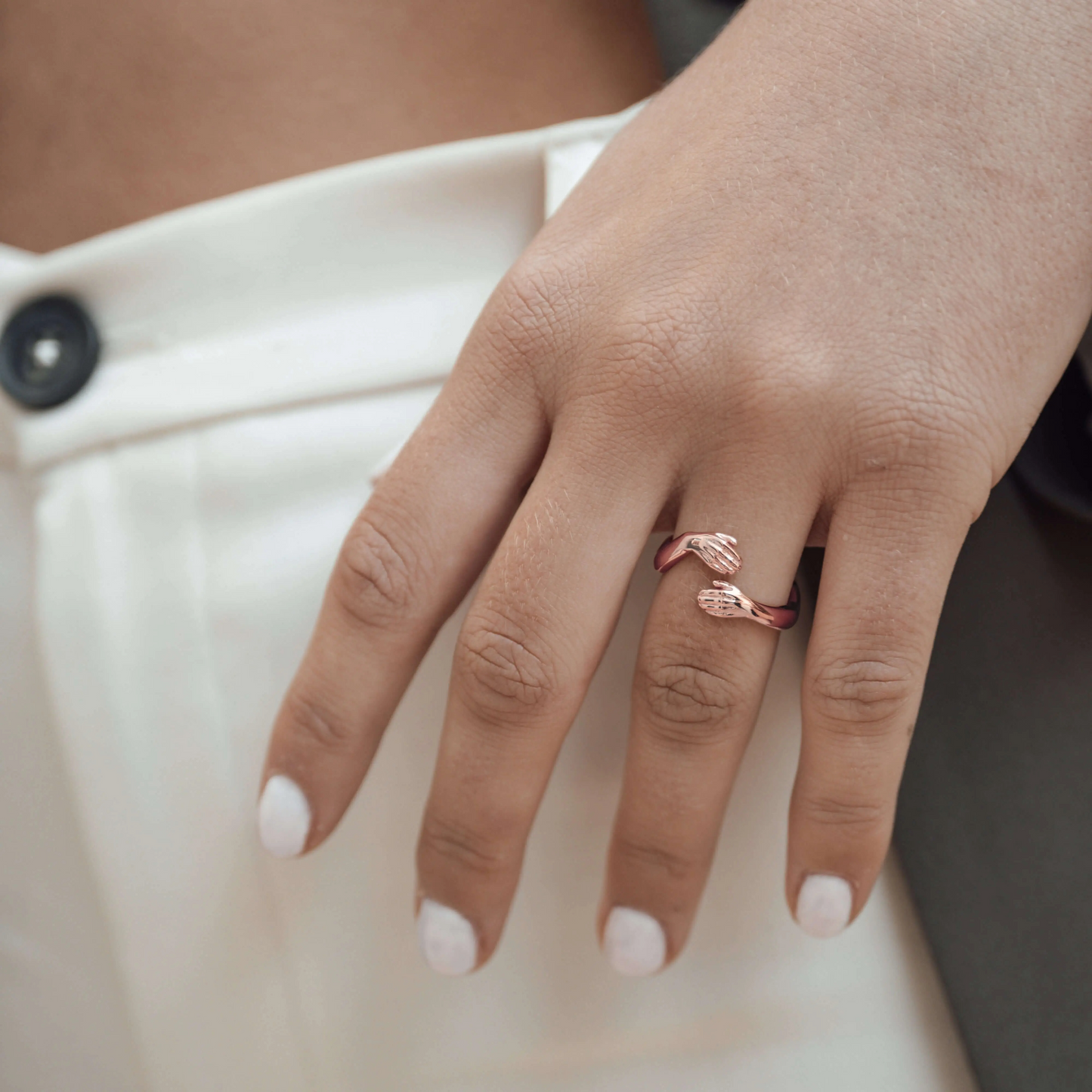 Open hug ring strength - 925 silver