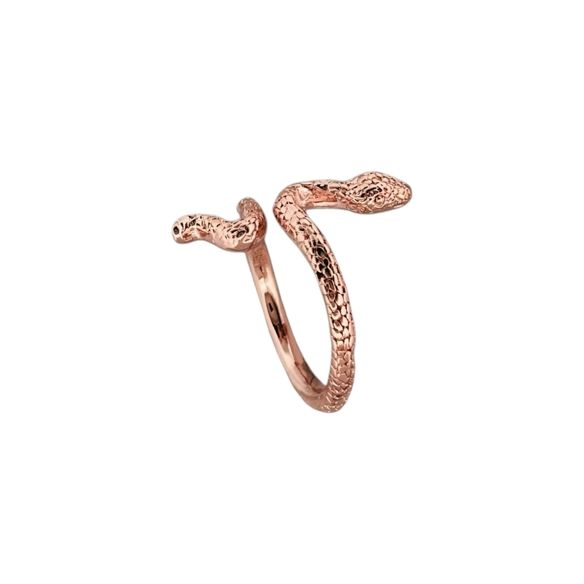 Vielring - Schlangenring • Verstellbarer Snake Ring - Roségold / Kupfer