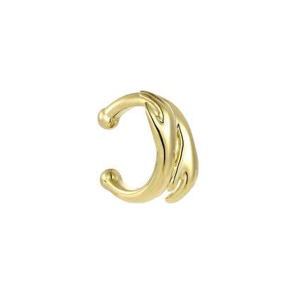 Vielring - Umarmender Ear Cuff - 925 Silber - Gold / Einzeln