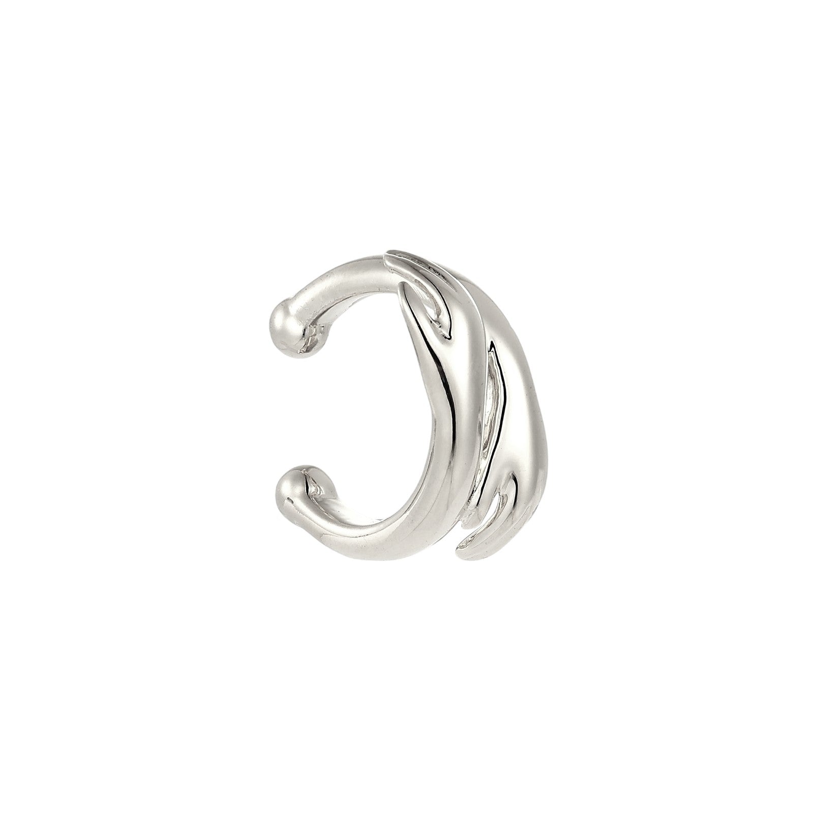 Vielring - Umarmender Ear Cuff - 925 Silber - Gold / Einzeln