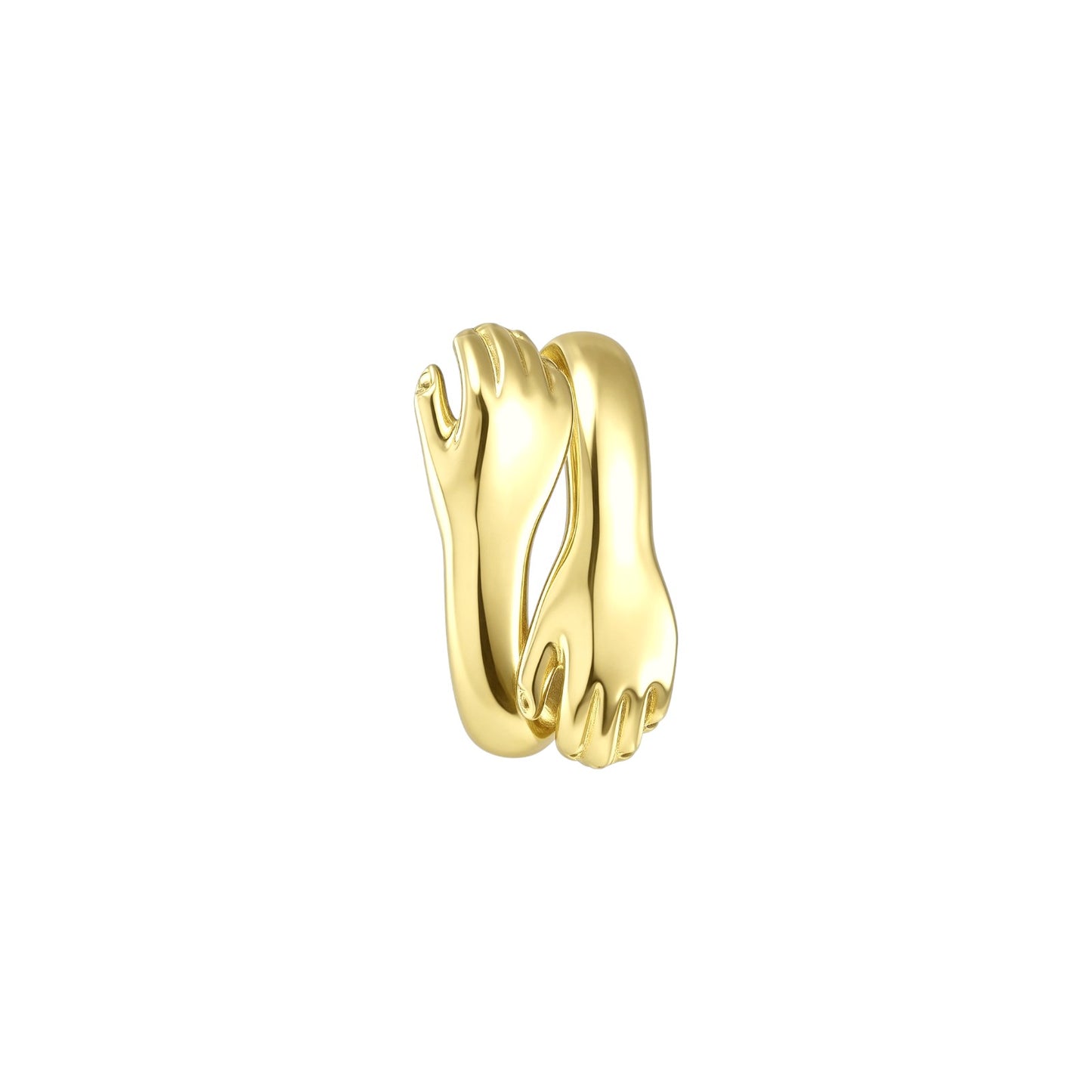 Vielring - Umarmender Ear Cuff - 925 Silber - Gold / Einzeln