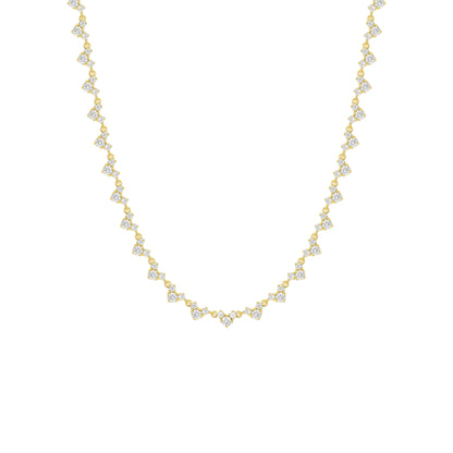 Durchgehende Zirkonia Steinen Halskette - 925 Silber