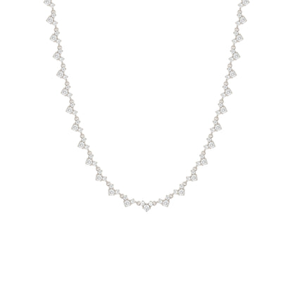 Durchgehende Zirkonia Steinen Halskette - 925 Silber