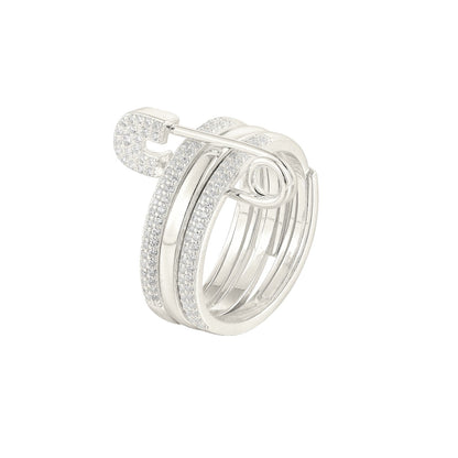 Klammer Ring - 925 Silber