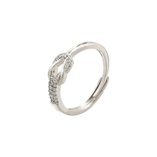 Zirkonia Knoten Ring - 925 Silber