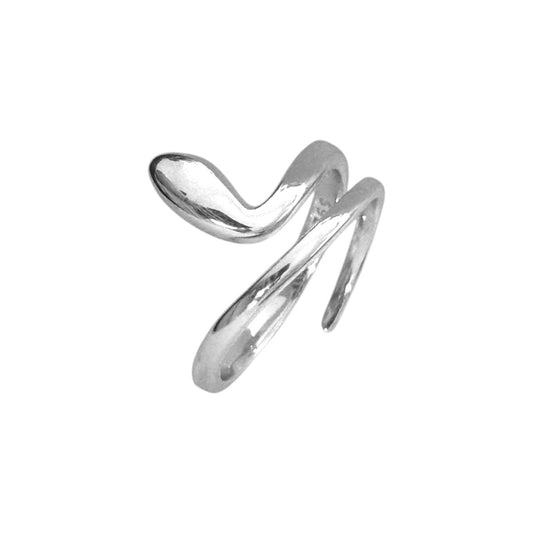 Glatter Schlangen Ring - 925 Silber