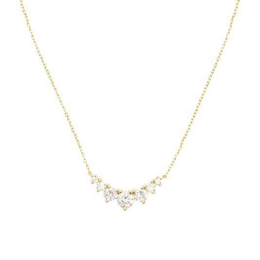 Gereihte Zirkonia Halskette - 925 Silber