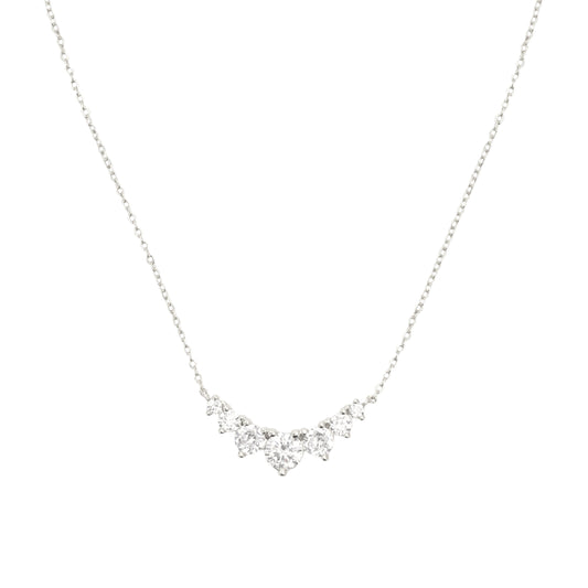 Gereihte Zirkonia Halskette - 925 Silber