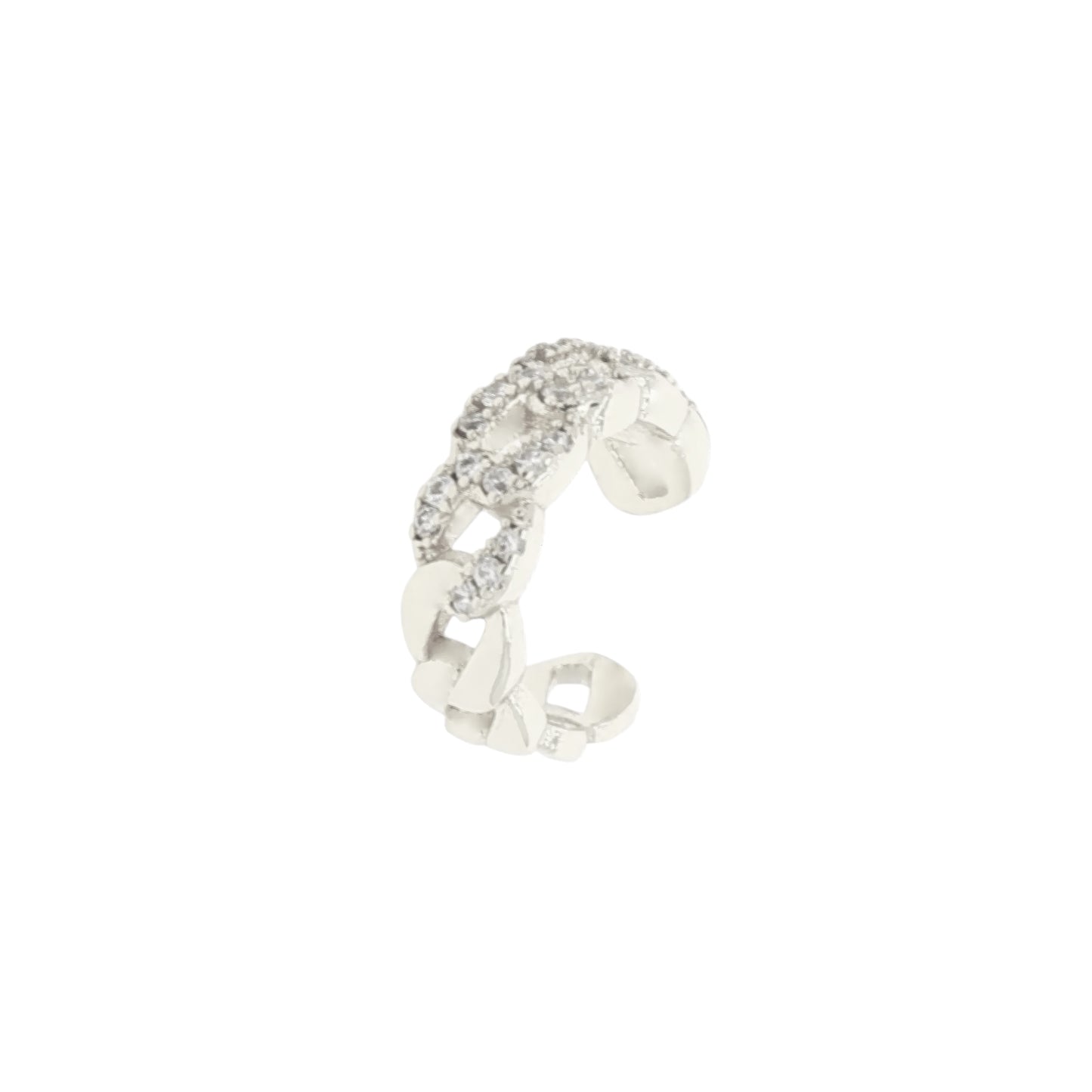 Glieder Zirkonia Ear Cuff - 925 Silber